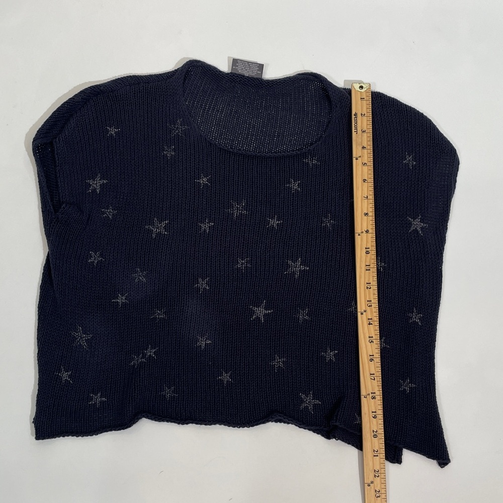 Wooden Ships Sweater Top Size XS Navy Starfish Print - Picture 6 of 8